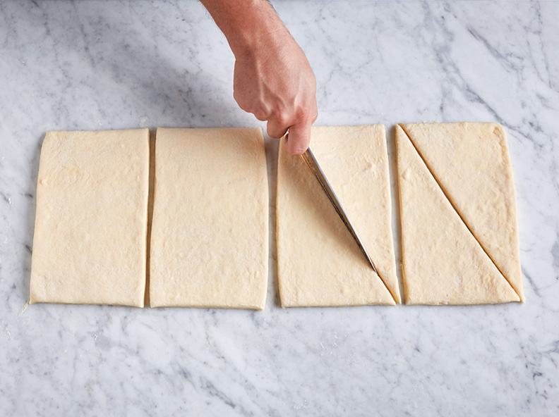 Coupez les rectangles en biais